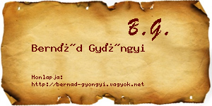 Bernád Gyöngyi névjegykártya