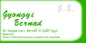 gyongyi bernad business card
